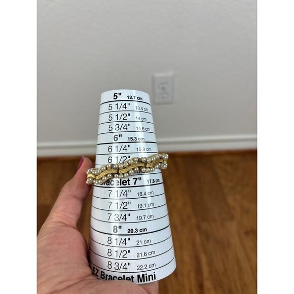 B14 Coro Faux Pearl Link Bracelet Audrey Hepburn Style Vintage Old Hollywood - Picture 11 of 12